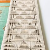 Boho woven rope bench