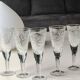 Lot 5 x Petites Flûtes à champagne Art Déco. Motifs étoilés sophistiquées/Croisillons/Feuillus. Boho chic. Haut 15,5 cm