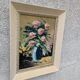 Oil on canvas, bouquet of ranunculus