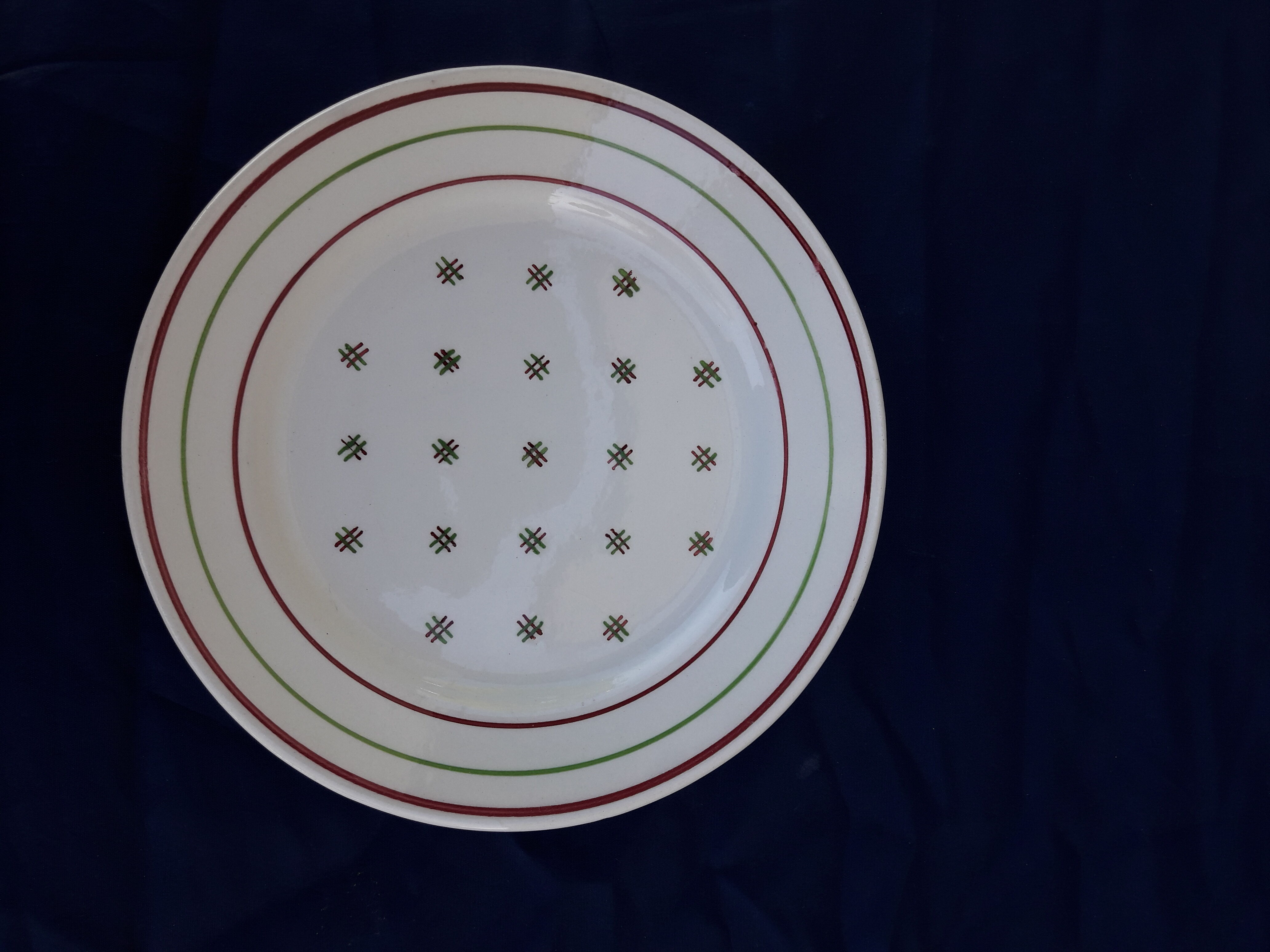 9 K G Lunéville model imperial flan diam 18.5 cm cheese plates