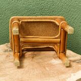 Bamboo and rattan footrest