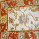 Indian Mahal handmade vintage rug 64cm x 97cm 1980s