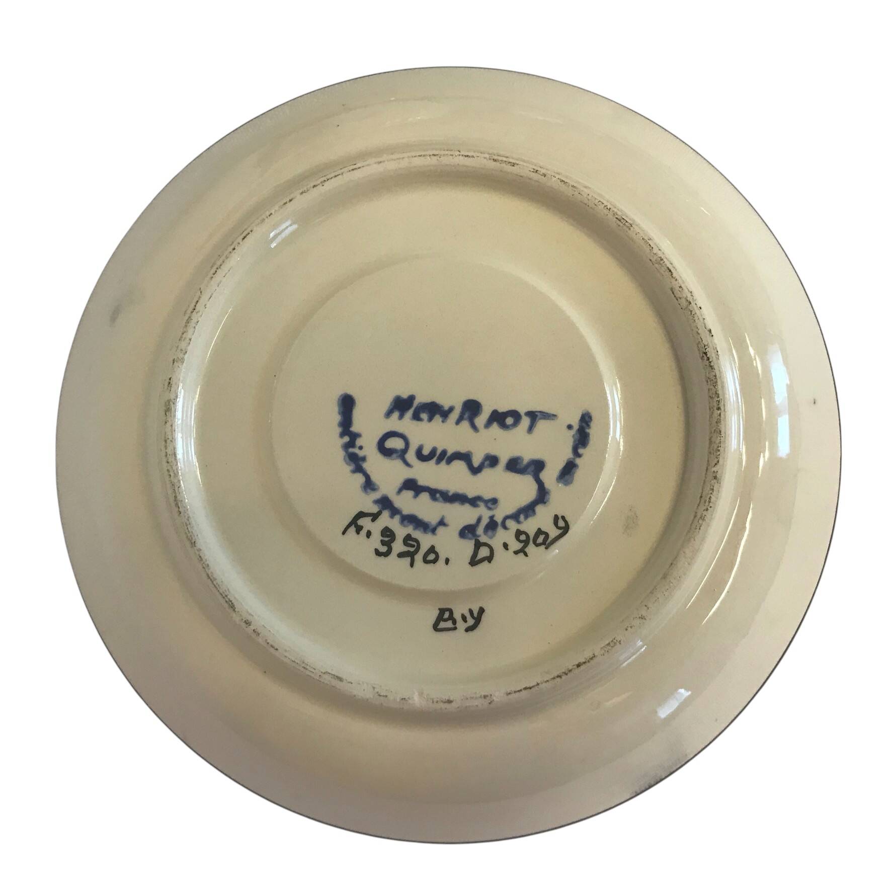 Henriot Quimper, glazed earthenware service, Genêt Bruyère model, 20th century