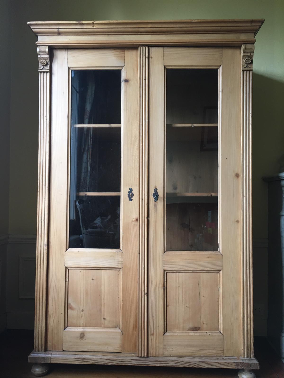 Pine library cabinet