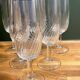 6 clear glass champagne flutes in very good condition