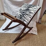 Zebra rocking footrest from 1960