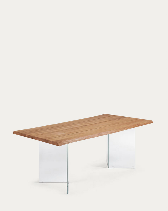 Table en chêne et verre