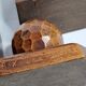 Pair of wooden bookends in art deco style, 10 cm