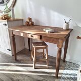 Oak farmhouse table in country style