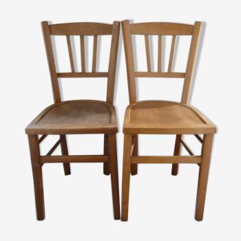 Pair of Luterna 40s wooden chairs