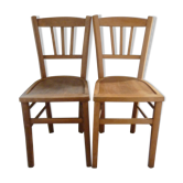Paire de chaises en bois Luterna années 40