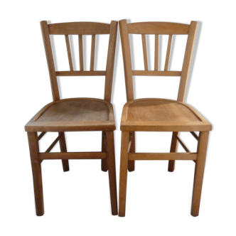 Pair of Luterna 40s wooden chairs