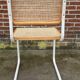 Chaise Cesca modèle b32 en blanc et bois par Marcel Breuer
