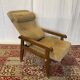 Vintage reclining armchair in wood and fabric – 1960s/70s