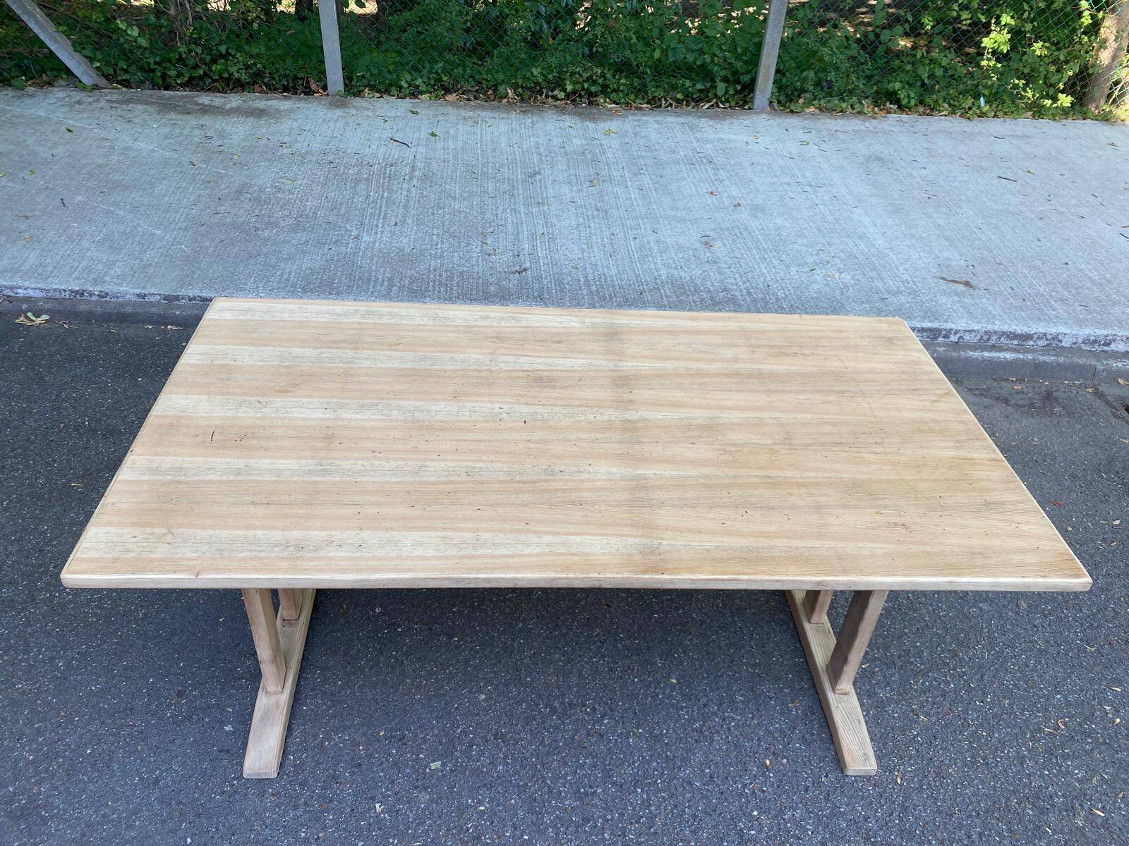 Rectangular extendable dining table in the style of Rainer Daumiller, 1970.
