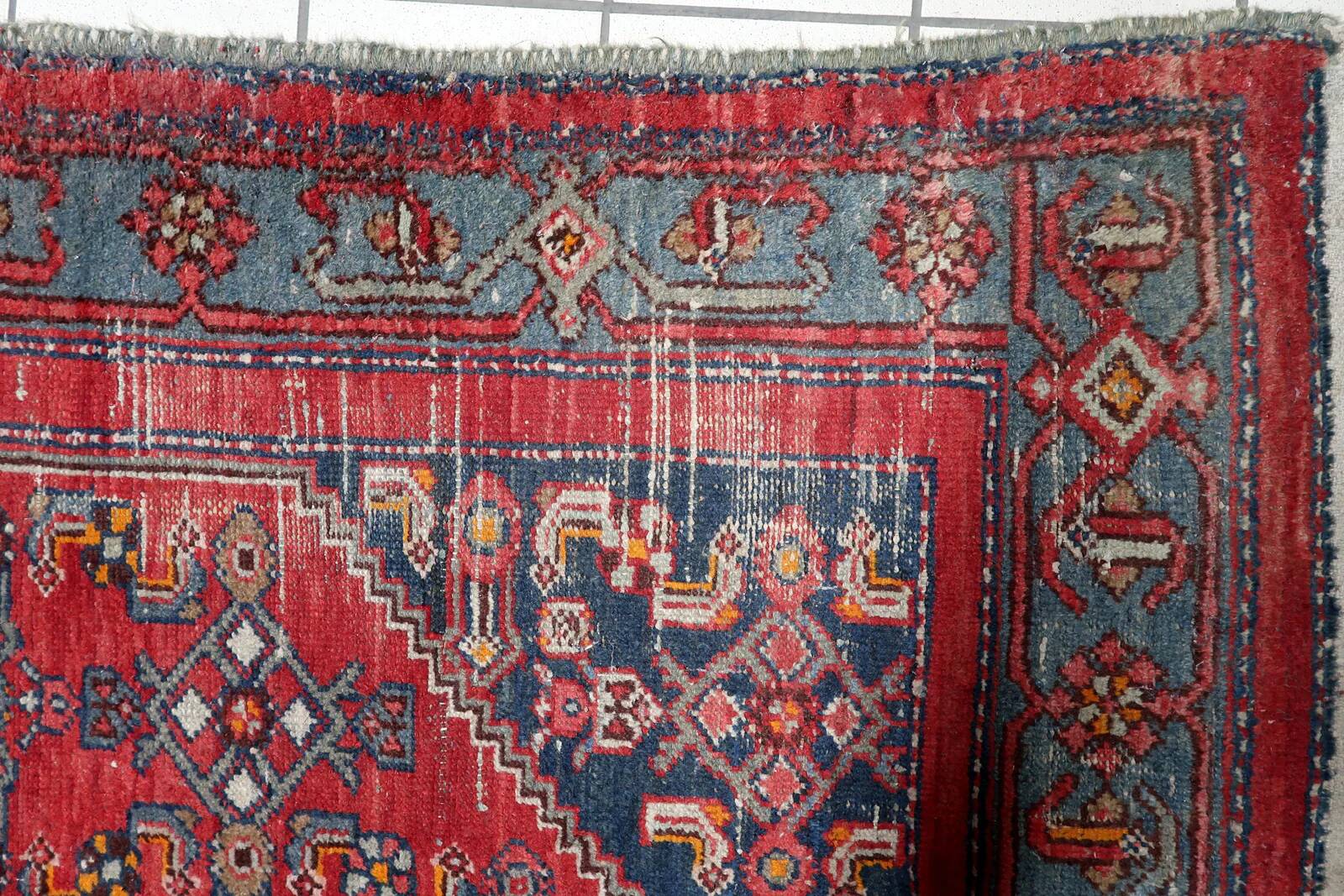 Antique Persian Hamadan handmade rug 129 x 203 cm 1920s - 1C1224