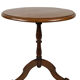 Round pedestal table in fruit wood