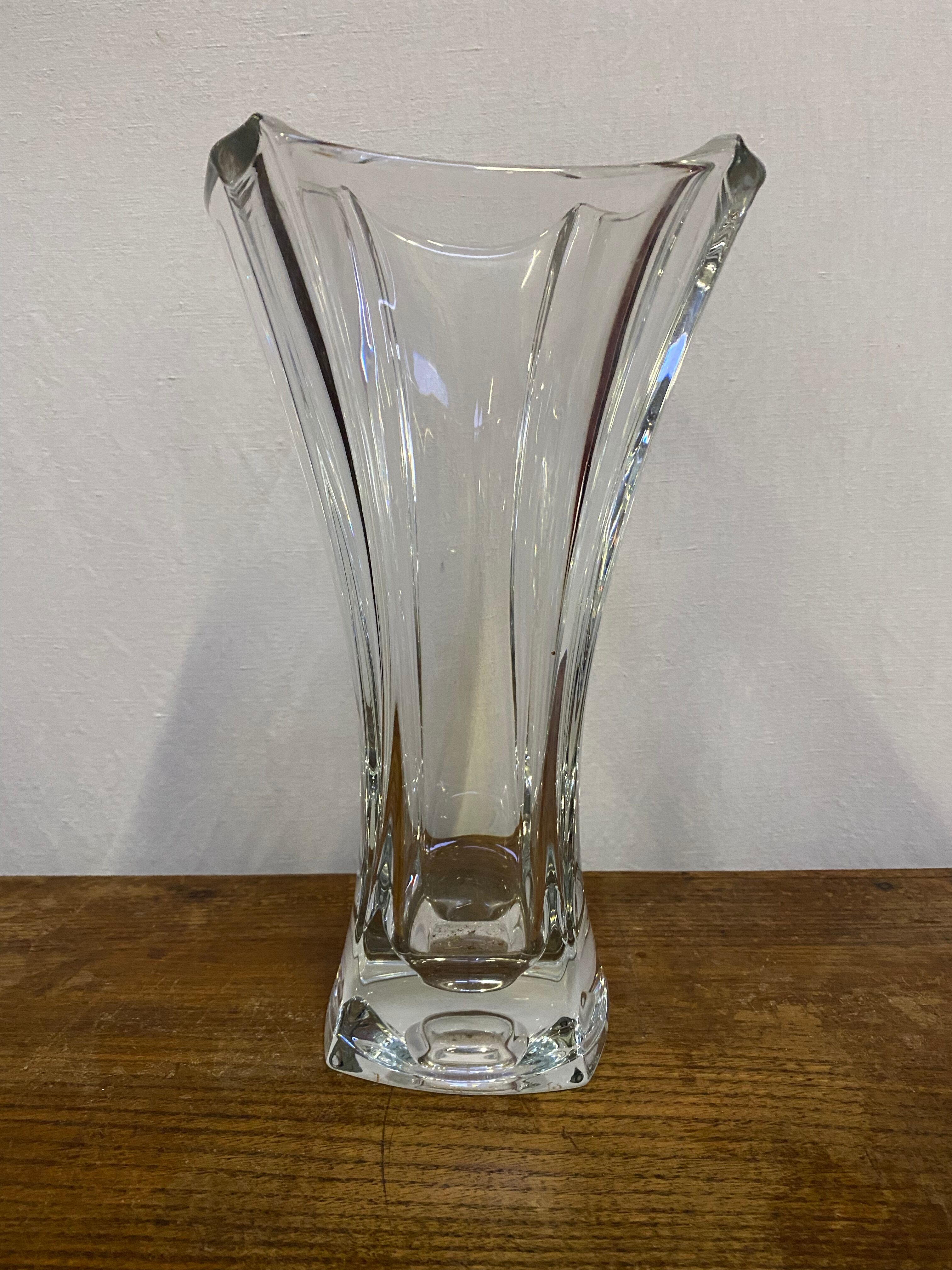 Crystal floral vase