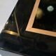 Jean-Claude Mahey, attributed to – Black lacquer and brass coffee table, Mais