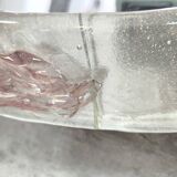 Venetian round mirror in pink and purple murano glass 1960s