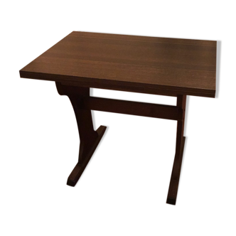 Table de salle à manger avec rallonges bois foncé