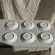 Set of 6 vintage dessert plates made in Poland with a plant motif.
