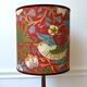 Bird and flower lampshade, William Morris style