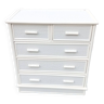 White rattan chest of drawers