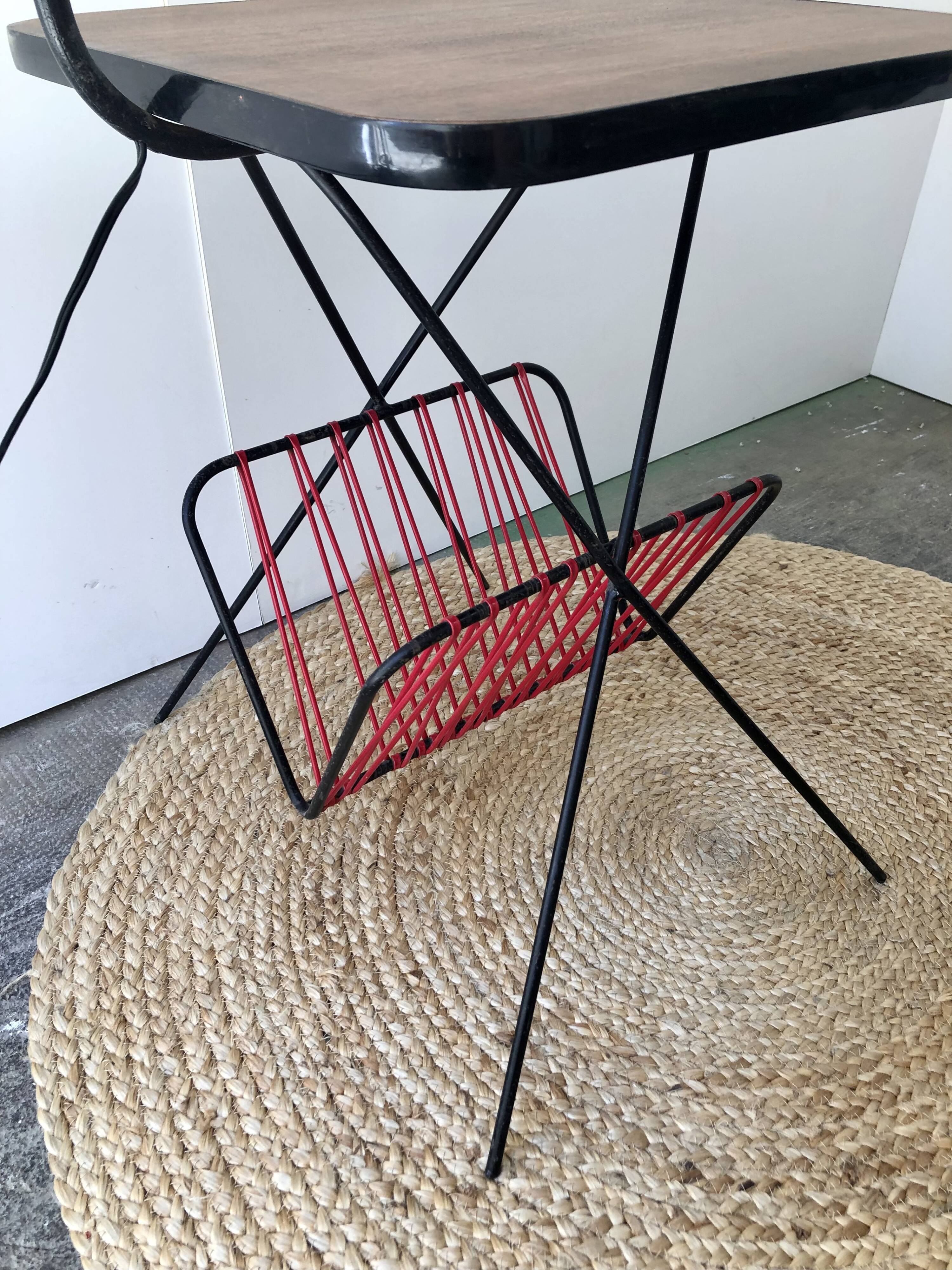 Reading floor lamp with magazine holders