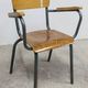 1962 school teacher's chair in honey color and tubular structure