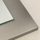 Square mirror on stainless steel base, France 1970s