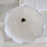 Suspension opaline flower and vintage brass