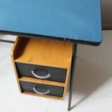 Blue vintage formica office
