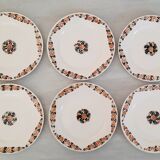 Badonviller Earthenware Dessert Plates Vintage Rosette Model