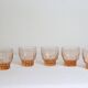 Set de 5 verre à liqueur en verre rose