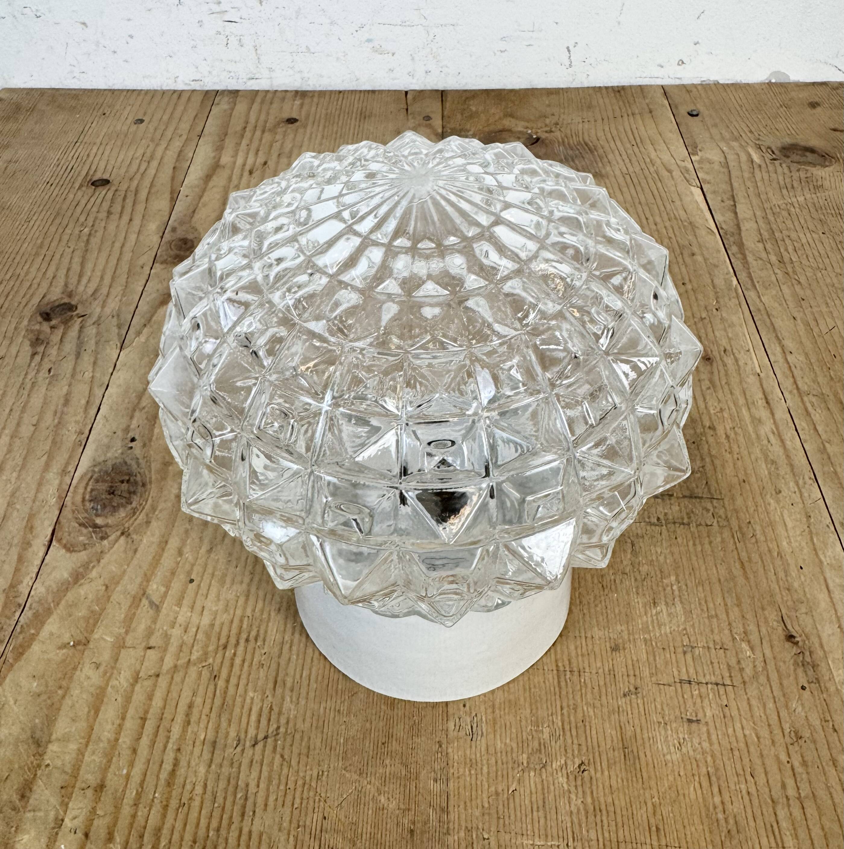 Vintage White Porcelain Ceiling Light, 1970s