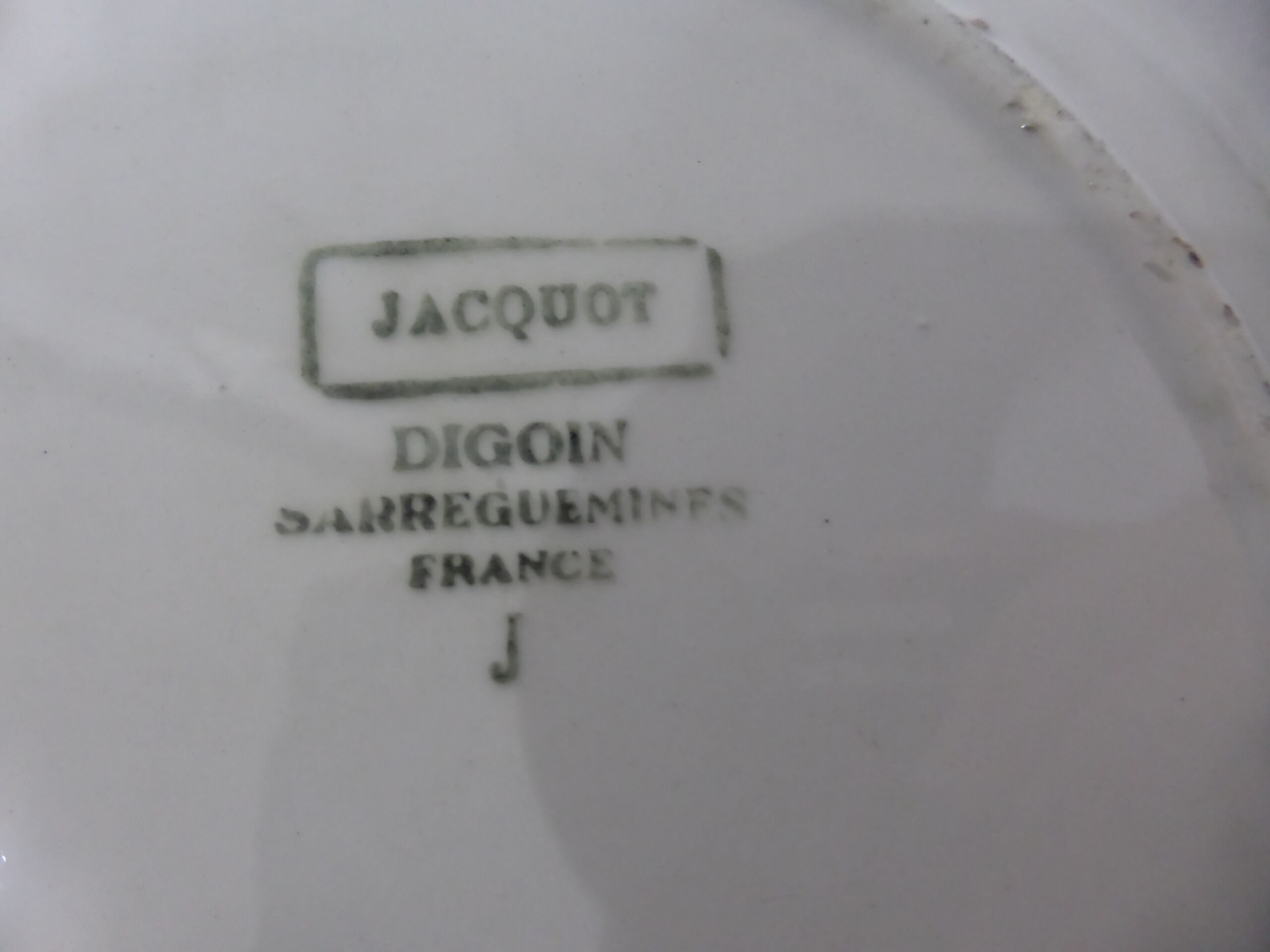 3 hollow plates of Digoin Sarreguemines model Jacquot 221001