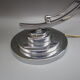 Lampe art-déco en métal chromé et verrerie de Clichy - décor de lune souriante
