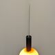 Orange opaline ball pendant light by Parscot, France circa 1970