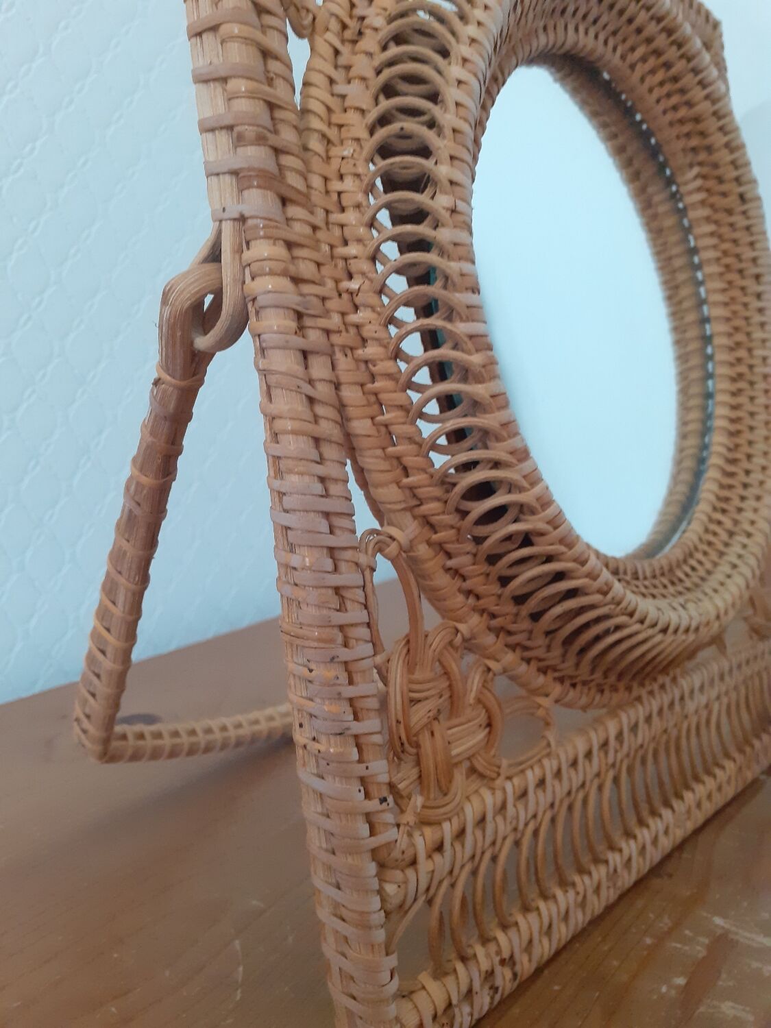 Wicker mirror