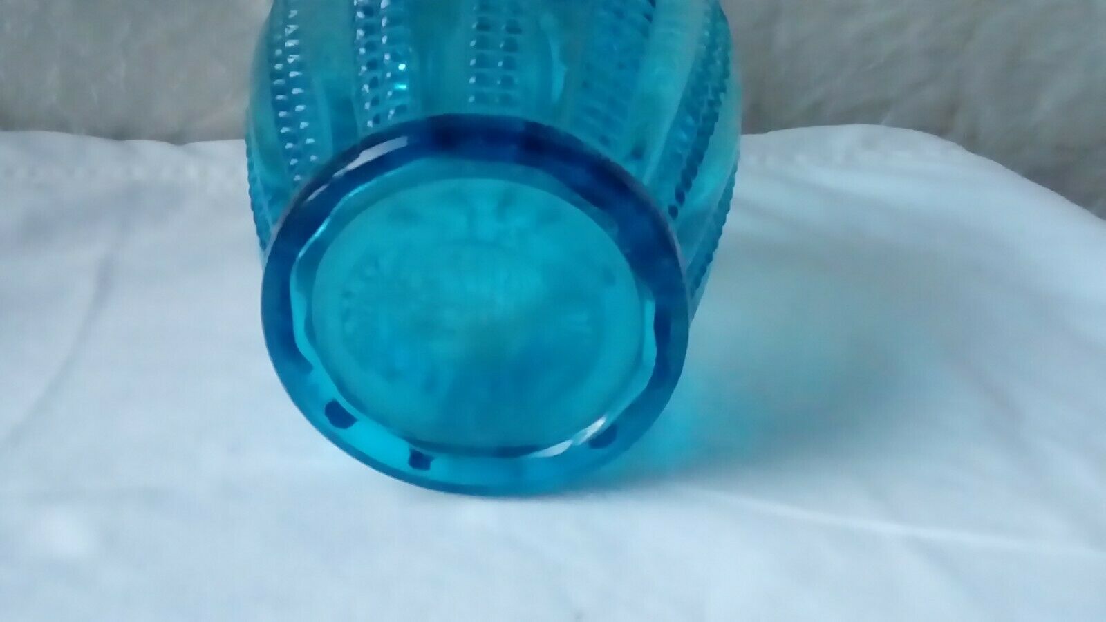 Blue glass decanter