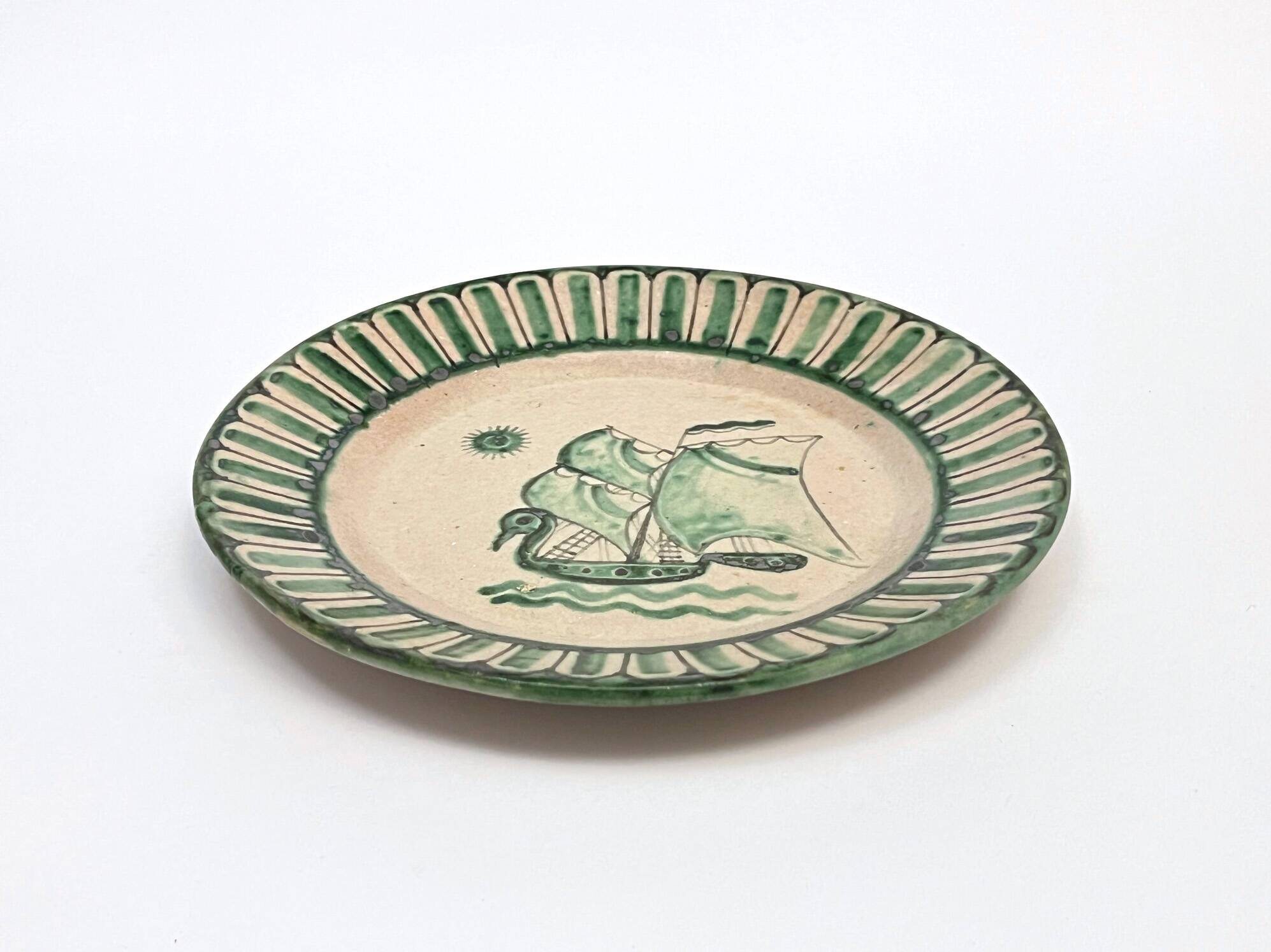 4 Vietri plates decorated by Fabbrica Ceramica Avallone, 1930s