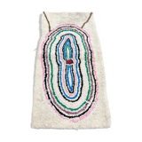 Vintage Azilal vintage wool and handmade cotton rug 90x180 cm