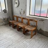 Set of 4 70s elm chairs, Regain