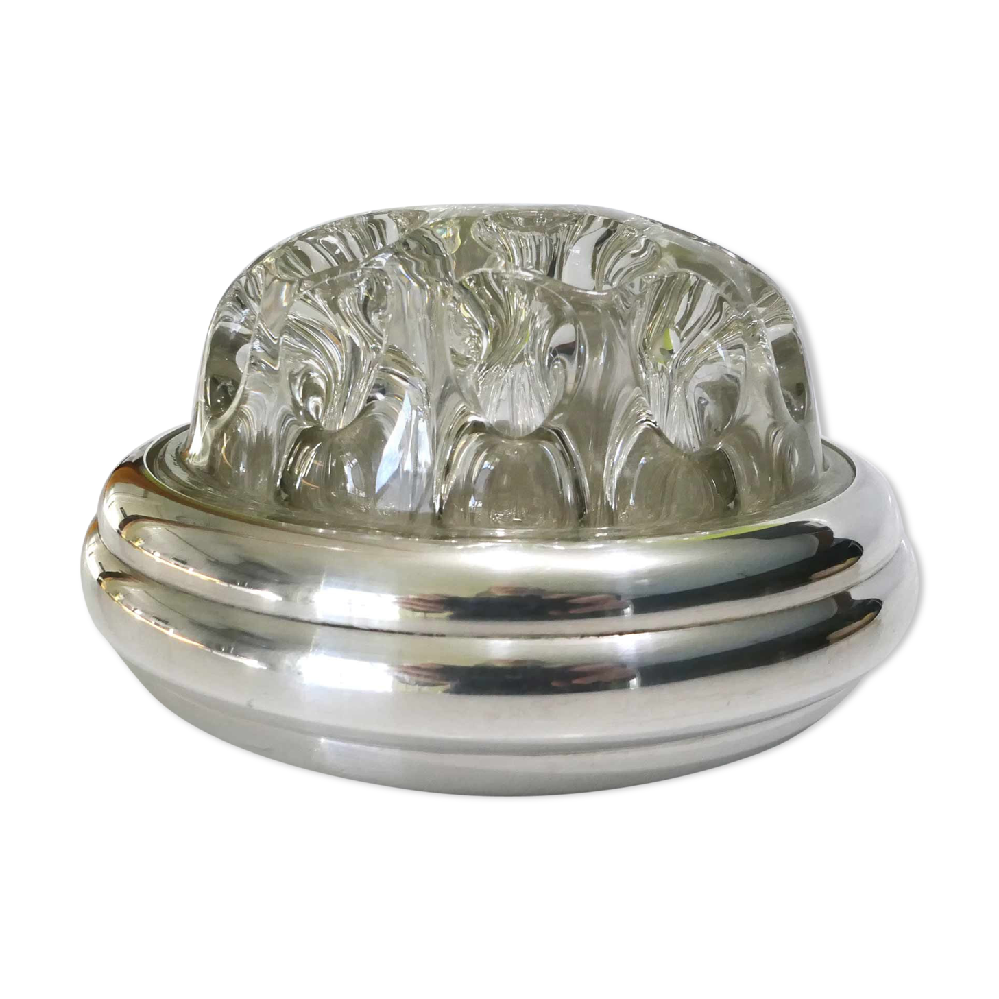 Pique flowers or wears silver metal pen Christofle Gallia
