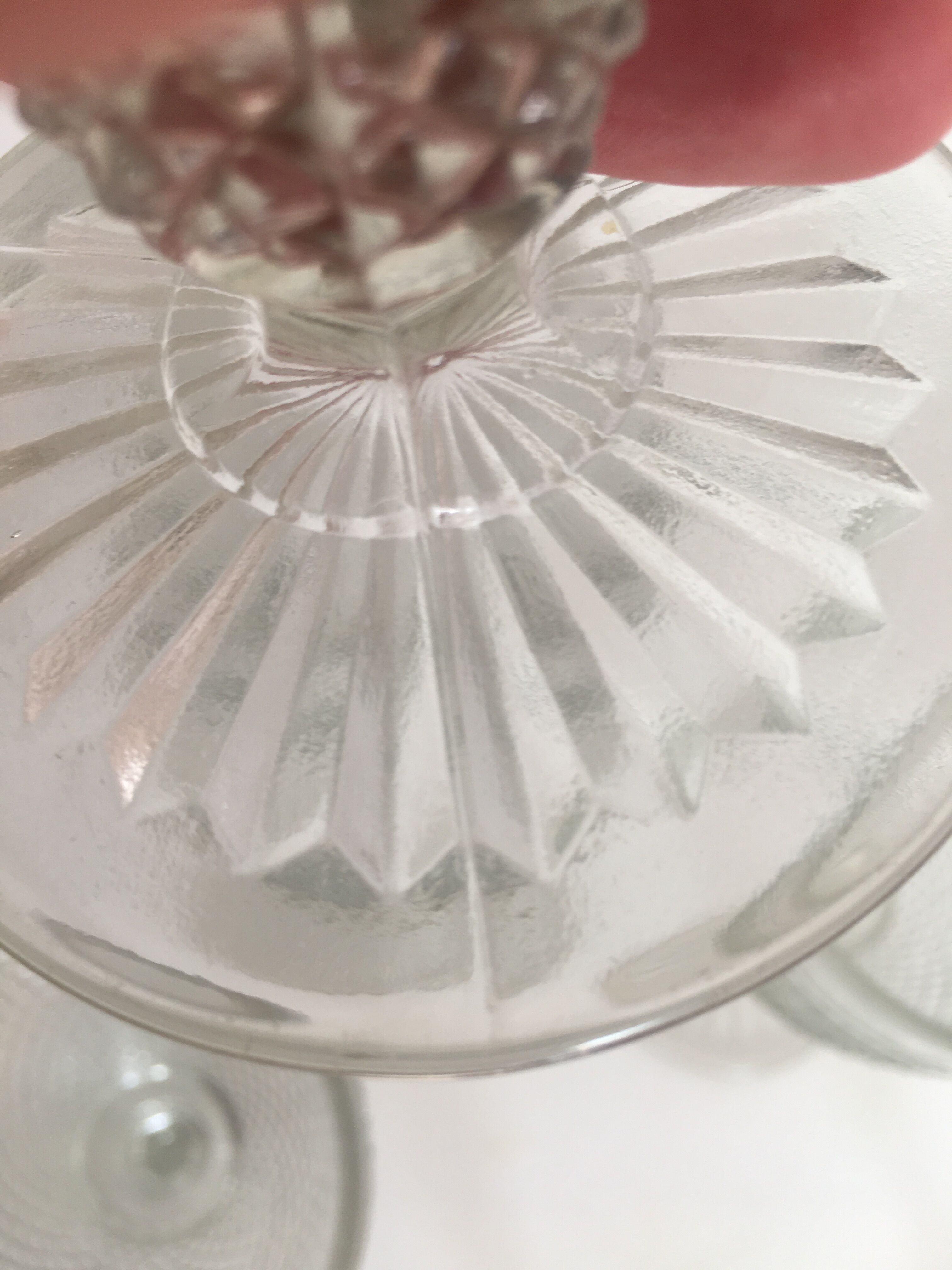 Transparent diamond tip walking glasses