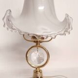 Par de lámparas de mesa de cristal de Murano. Italia,1970s.