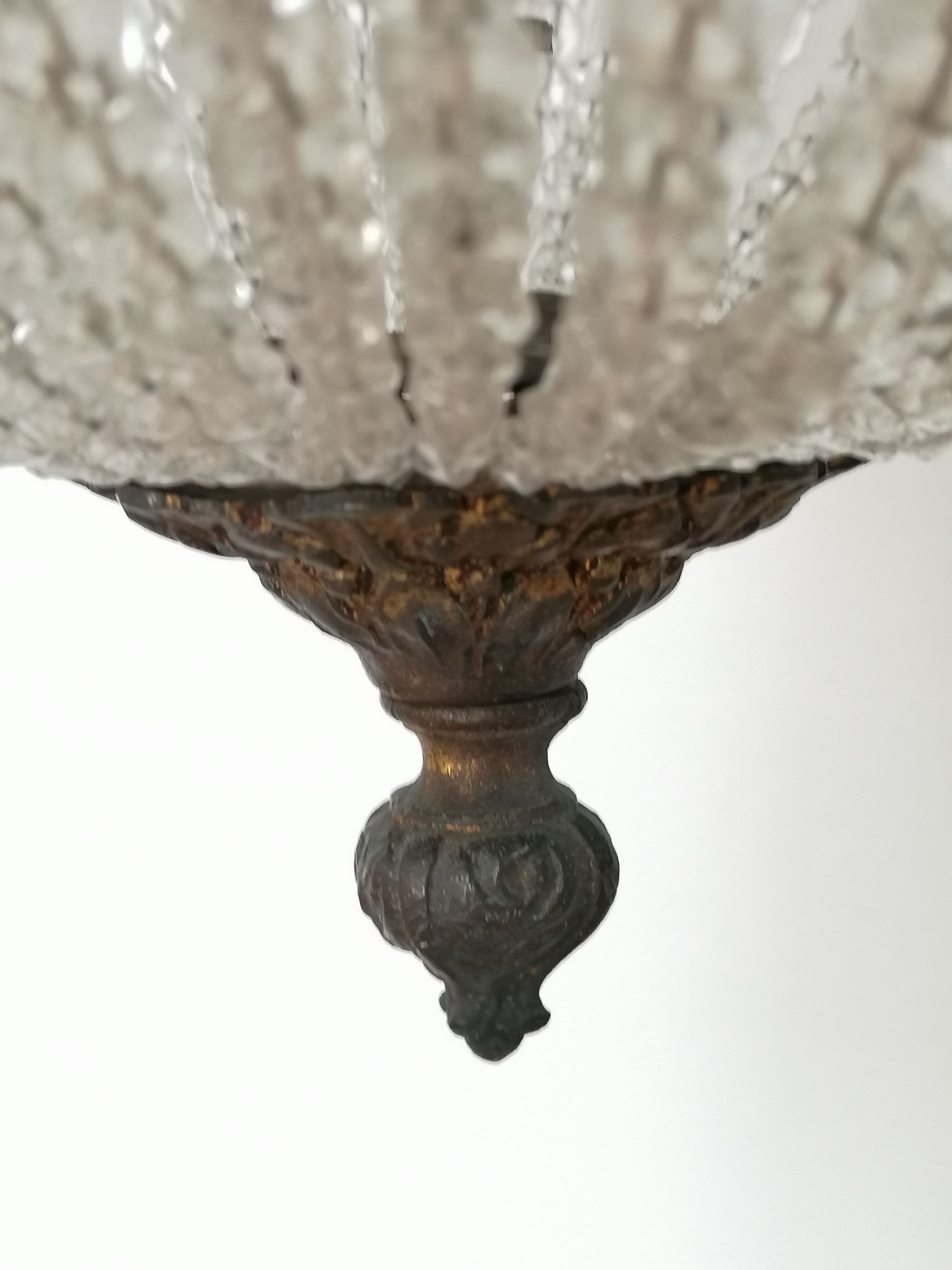 Glass beaded ceiling light