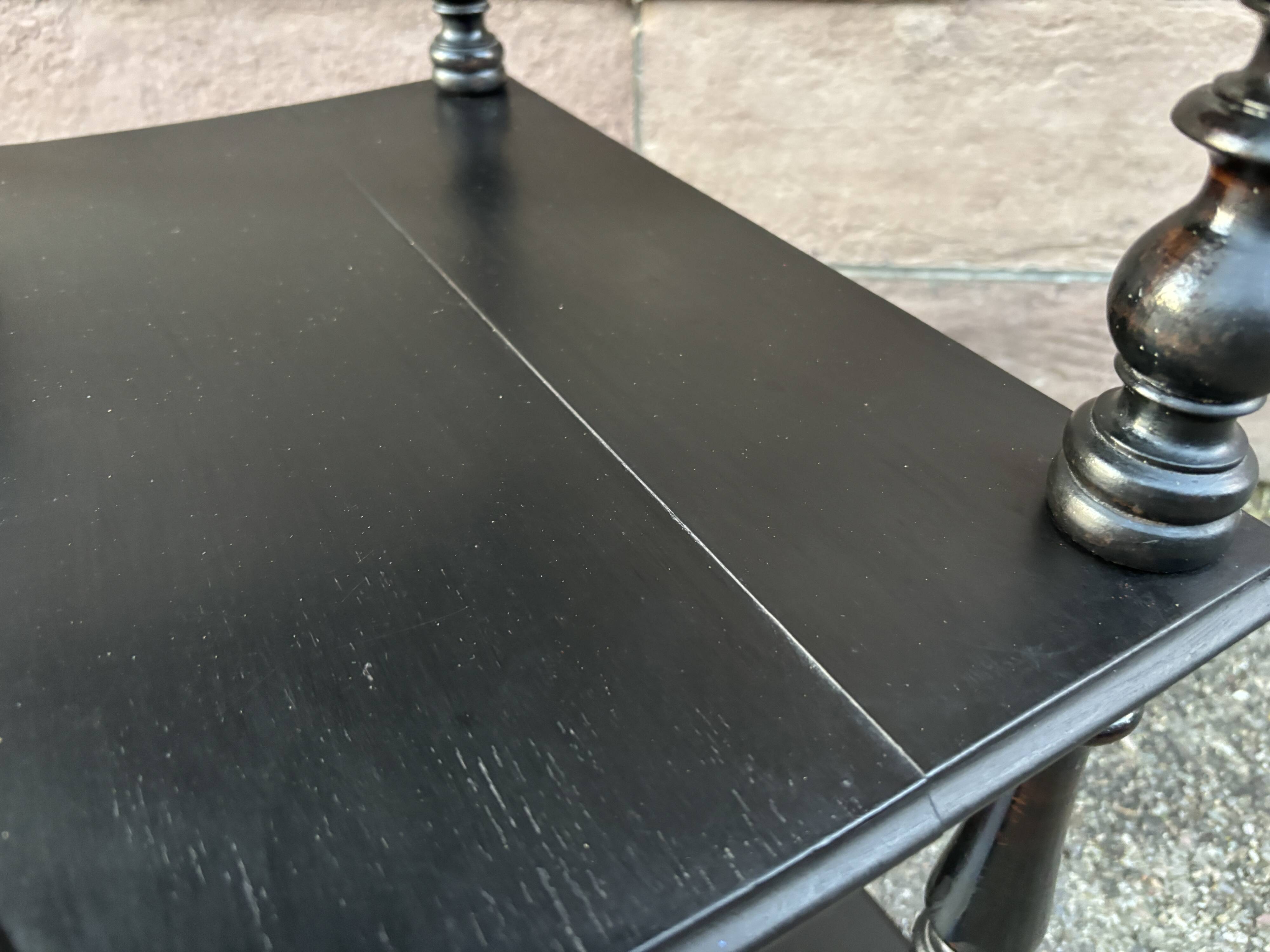 Napoleon III style blackened wood bookcase