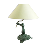 Lampe en bronze patiné